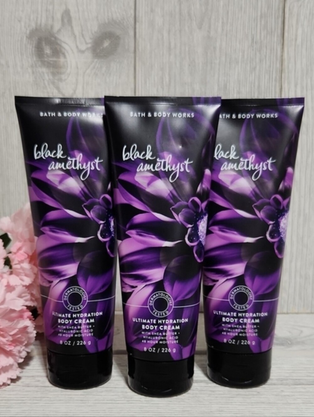 Bath & Body Works Black Amethyst Ultimate Hydration Body Cream X3